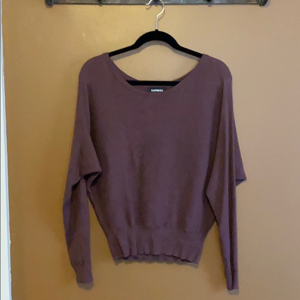 Express Scoop Neck Sweater in Mauve